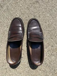 HARUTA ダークブラウン ローファー ゴムソール