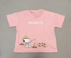 PEANUTS スヌーピー 半袖Tシャツ ピンク 110cmのサムネイル