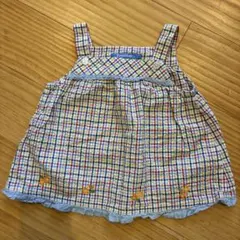 familiar チェック柄 ノースリーブワンピース 100