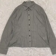 GIANNI LO GIUDICE グレー ボタン付き長袖シャツ　美品 F