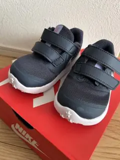 NIKE キッズシューズ 6C ダークグレー ベルクロ