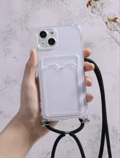iPhone11 iPhoneケース クリア カードポケット ショルダー