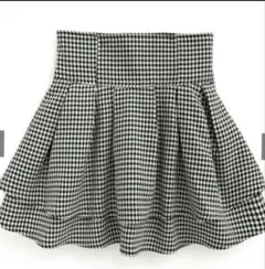 GRLインパン裏地付き 千鳥柄フレアミニスカート 美脚スカート Sサイズ
