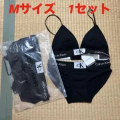 【新品】Calvin Klein ブラ＆ショーツセット（ブラック）Mサイズ