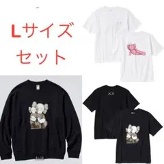 UNIQLO KAWS ユニクロカウズ　スウェットシャツ長袖　tシャツ　Lセット