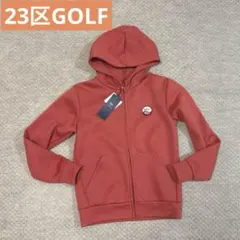 新品未使用☆23区ゴルフ ダンボールニット ジップアップ パーカー フーディ