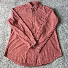 Ralph Lauren カスタムフィット オーバーサイズ　赤シャツ L