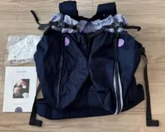 超美品！】ウィーゴツイン双子用抱っこひも(ブラック) 袋とガーゼ(未