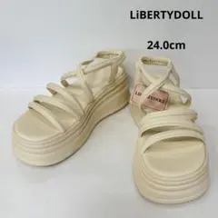 新品✨️《LIBERTYDOLL》 厚底サンダル アイボリー 【24.0cm】のサムネイル