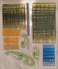 製図テンプレートセット TOTO建築模型 配管 雲形 28枚セット