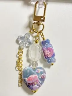 クラゲ 海 夏 ストラップ キーホルダー