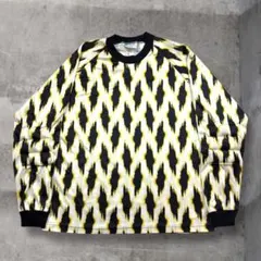 希少90s SOCCER SELECT 総柄パターン サッカーシャツ 稲妻