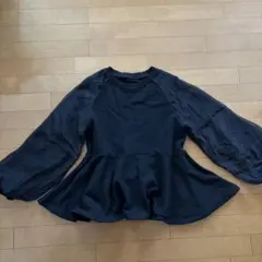 シアースリーブペプラムトップス Mサイズ
