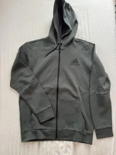 adidas グレー ジップアップパーカー xoサイズ