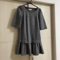 【値下げ】【美品】ミッシェルクラン グレーのワンピース