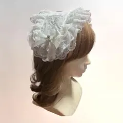 ゴスロリ・ロリータ ヘッドドレス ホワイト