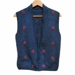 CABaN ジレ ベスト コスタリカボタニカルエンブロイダリージレ 刺繍 花