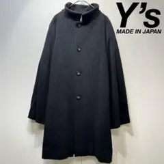Y's ワイズ ヨウジヤマモト カシミヤ混 ウール 変形コート グレー