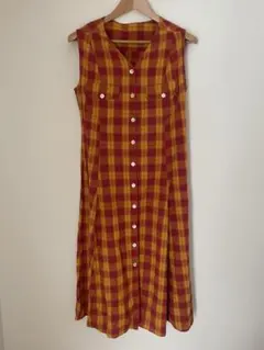 チェックワンピース　ヴィンテージ