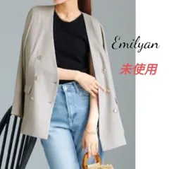 Emilyanエミリアン★カルゼワッシャー・金ボタンダブルジャケット