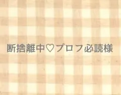 断捨離中♡プロフ必読様