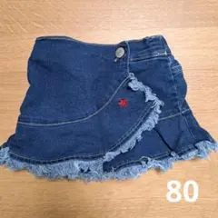 POLO BABY　デニムスカート フリンジ付き サイズ80