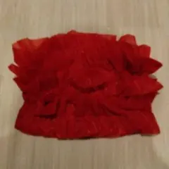 shein フリルトリム　フリル付き赤
