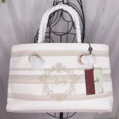 新品未使用タグ付き Rady ツイード トートバッグ 白 ホテルシリーズ 600