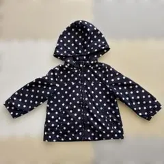 匿名配送⭐️ Baby GAP ドットフード付きアウターネイビー　90