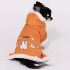 犬服　ミッフィー オレンジ　着る毛布　ブランケット　Sのサムネイル