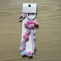 サンリオ　キャラクター大賞第一弾　ラバーコードキーホルダー　ぼんぼんりぼん