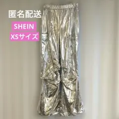 SHEINメタリック シルバー カーゴパンツ ダンス衣装 JP-Mサイズ(XS)