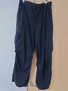 美品 GU ジーユー スーパーワイドカーゴパンツ ブラック サイズM