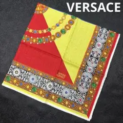 ★美品★ VERSACE ハンカチ　スカーフ　コットン　53cm×53cm