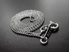 新品✠シルバー925カットボールチェーン　1.0mm40cm ネックレス刻印アリ