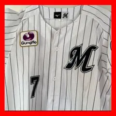 千葉ロッテマリーンズ福田選手　ホームユニホーム　サイズM