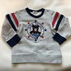 DOUBLE.B クマ刺繍 裏毛　トレーナー 90cm