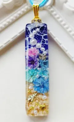 1795】レジン 海 ネックレス ペンダント ハンドメイド - メルカリ