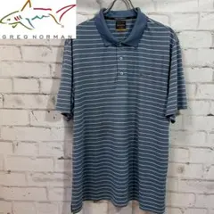 GREG NORMAN グレッグノーマン ボーダー 半袖ポロシャツ XL ゴルフのサムネイル