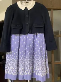 組曲 ジャケット付き花柄ドレス 130cm