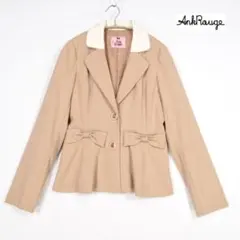 LIZLISA テーラードジャケット　ベージュ　襟はクリーム系　リボン