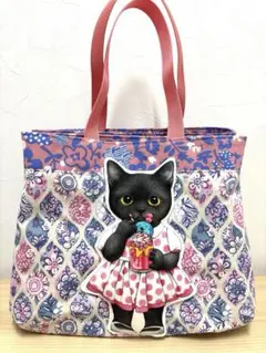 コヤンイサムチョン BIG トートバッグ 大容量 バミちゃん 黒猫ちゃん