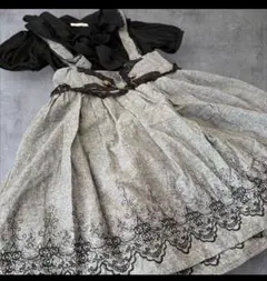 ♛ アクシーズファム 2着 コーディネート セット 黒 グレー 膝丈 レース