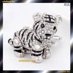 超人気商品★超立体感★トラ(銀色)★キーホルダー★バッグチャーム