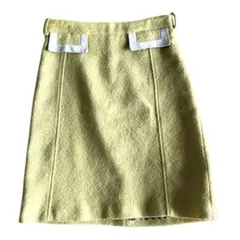 D&G ドルチェ＆ガッバーナ レザー 裏地レオパード柄 ツイード スカート