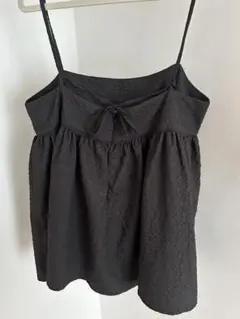 ふくれジャガードトップス　ぺプラム　キャミソール