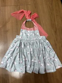 MARL MARL フラミンゴ柄 コットンエプロン