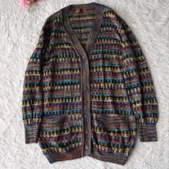 【美品】MISSONI 長袖カーディガン マルチカラー レディース Fのサムネイル