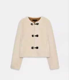 ZARA トグルボタン フェイクファージャケット