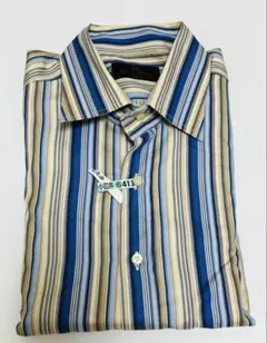 ETRO エトロ　ストライプシャツ 青 ベージュ